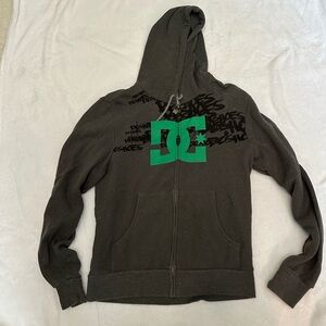 Men’s DC speckled gray hoodie. Size L. Like New!